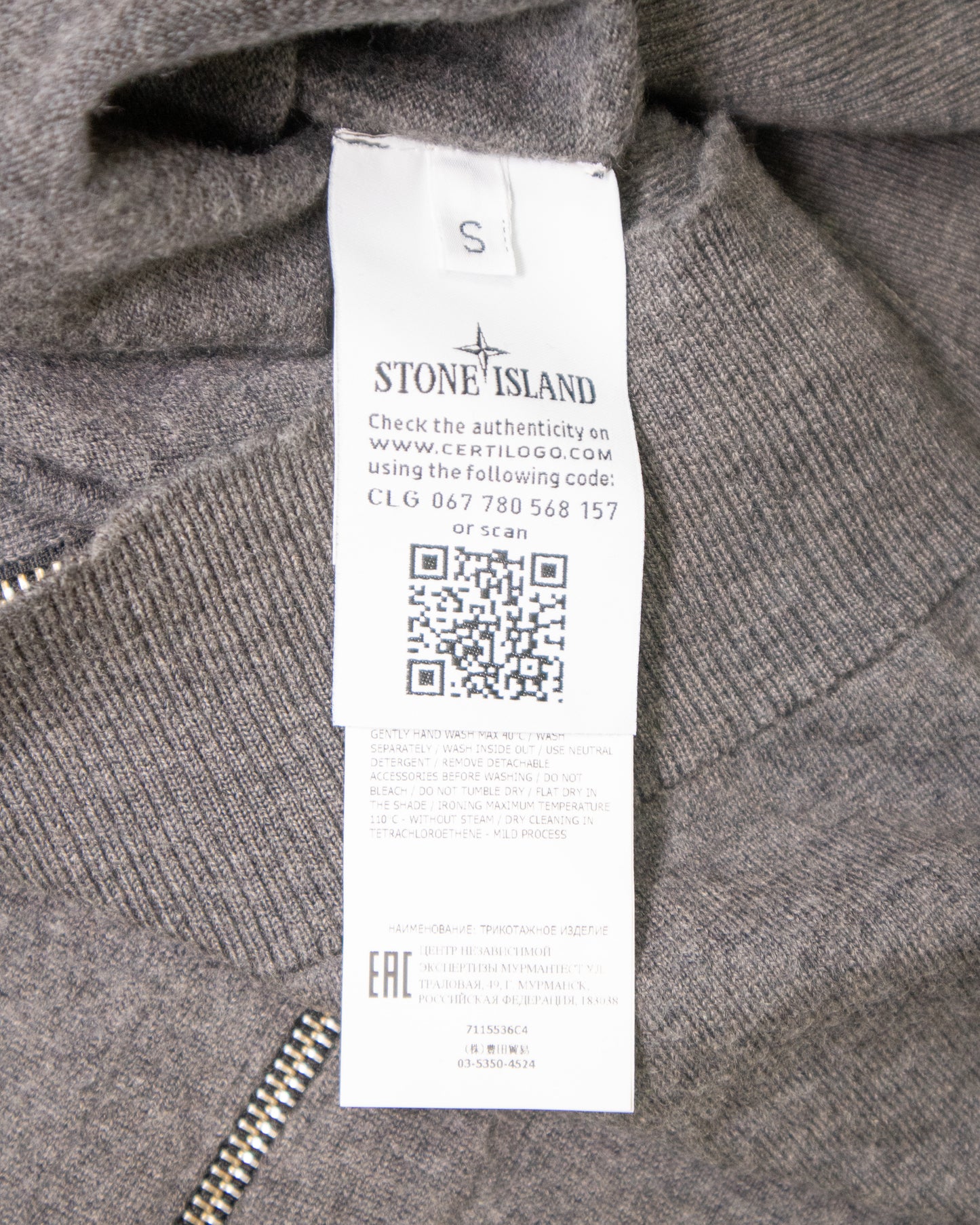 Zip / sweat / pull Stone Island gris