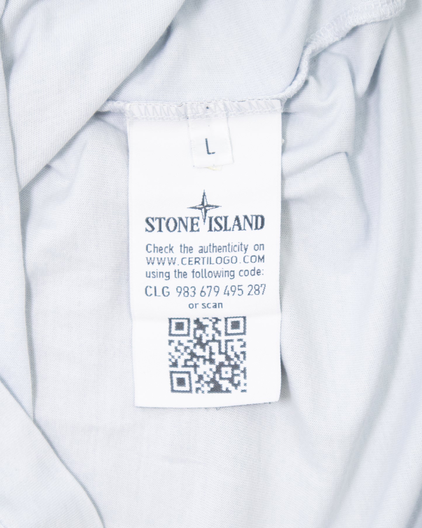 T-shirt manches longues Stone Island bleu clair