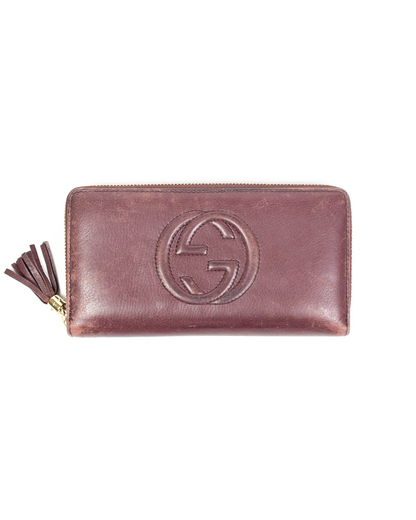Gucci – Portefeuille / Porte-monnaie Soho Cellarius Peonia (19 x 10 cm)
