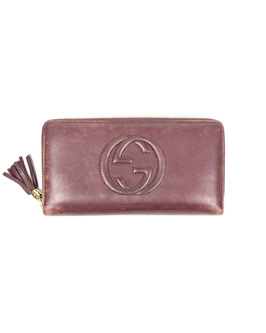 Gucci – Portefeuille / Porte-monnaie Soho Cellarius Peonia (19 x 10 cm)