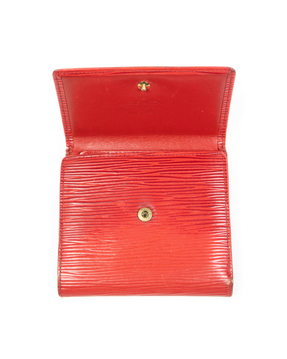Louis Vuitton – Porte-monnaie / Porte-feuille Épi (11 x 10 cm)