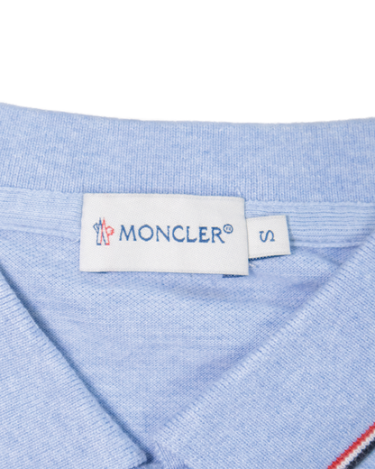 Polo Moncler bleu clair