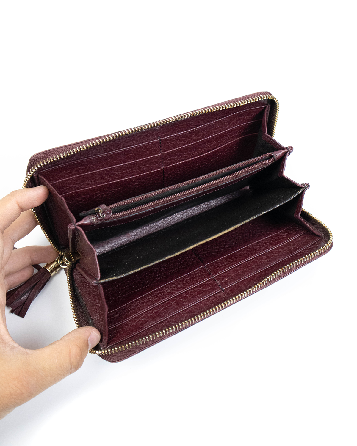 Gucci – Portefeuille / Porte-monnaie Soho Cellarius Peonia (19 x 10 cm)