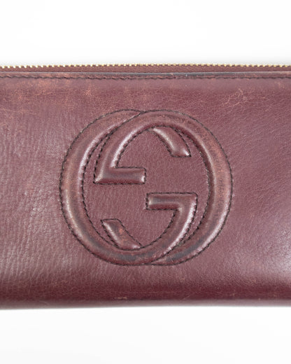 Gucci – Portefeuille / Porte-monnaie Soho Cellarius Peonia (19 x 10 cm)