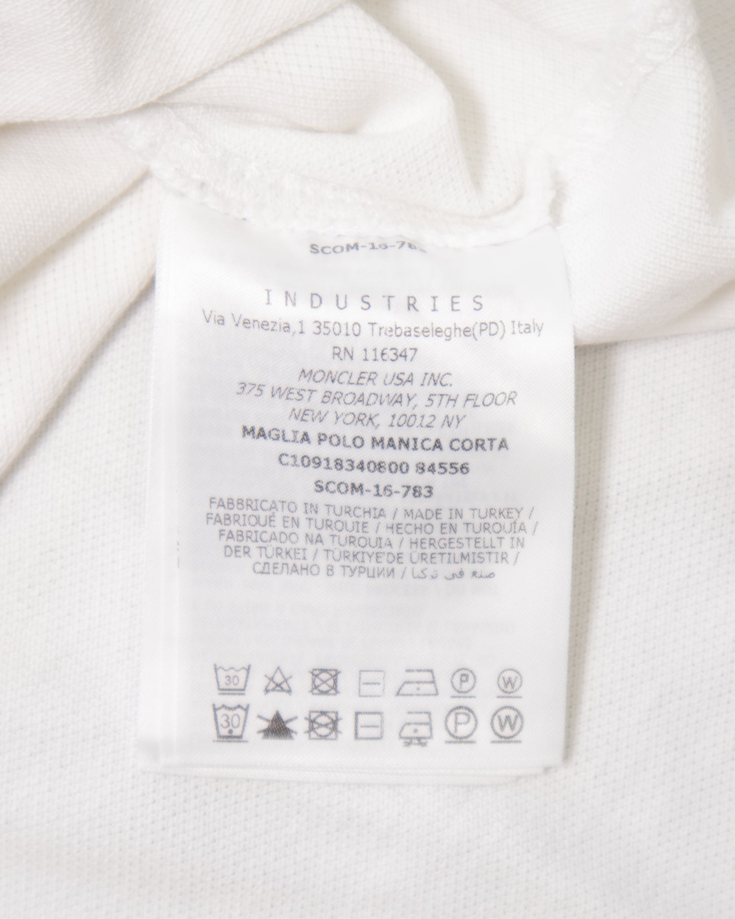 Polo Moncler blanc