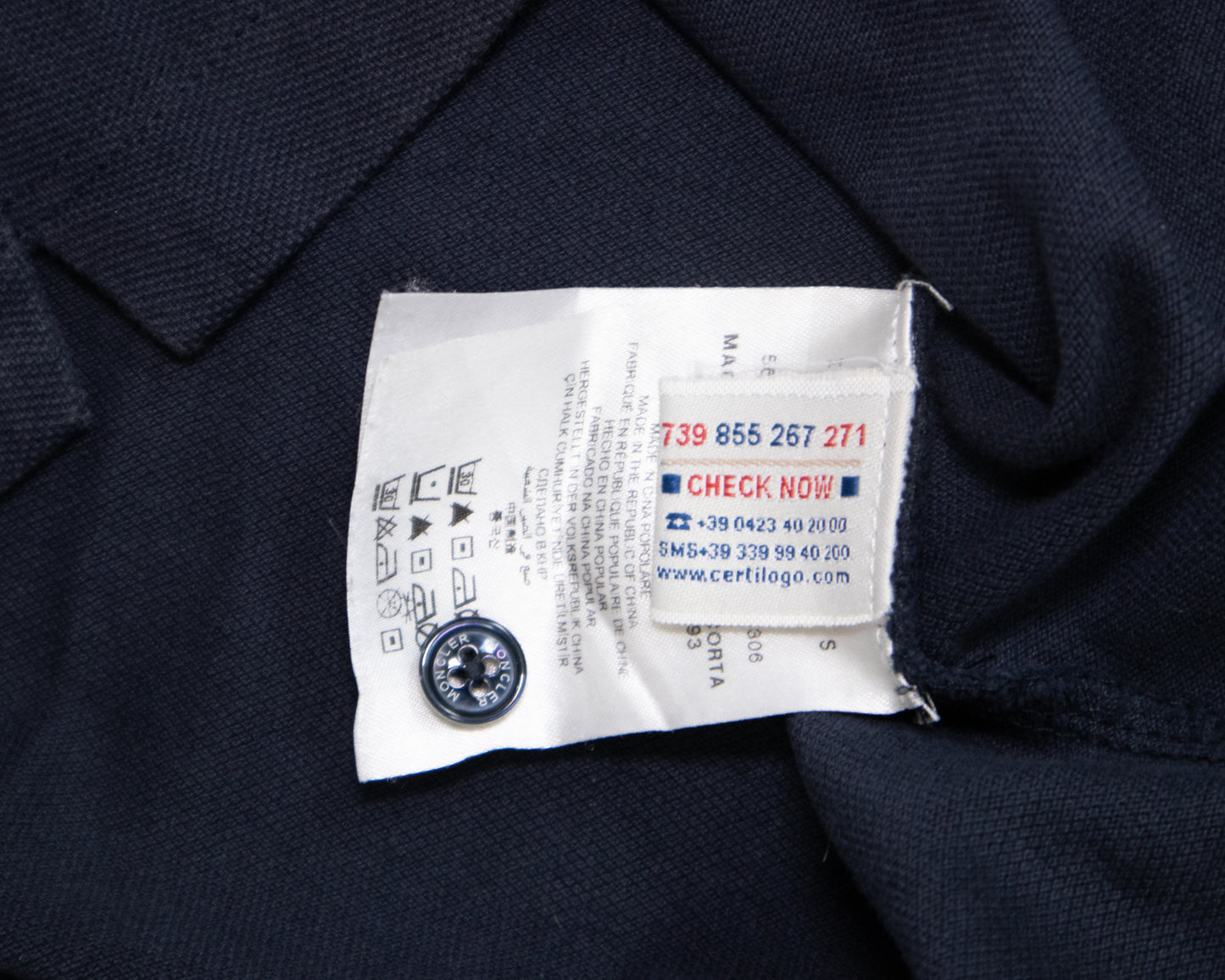 Polo Moncler bleu marine