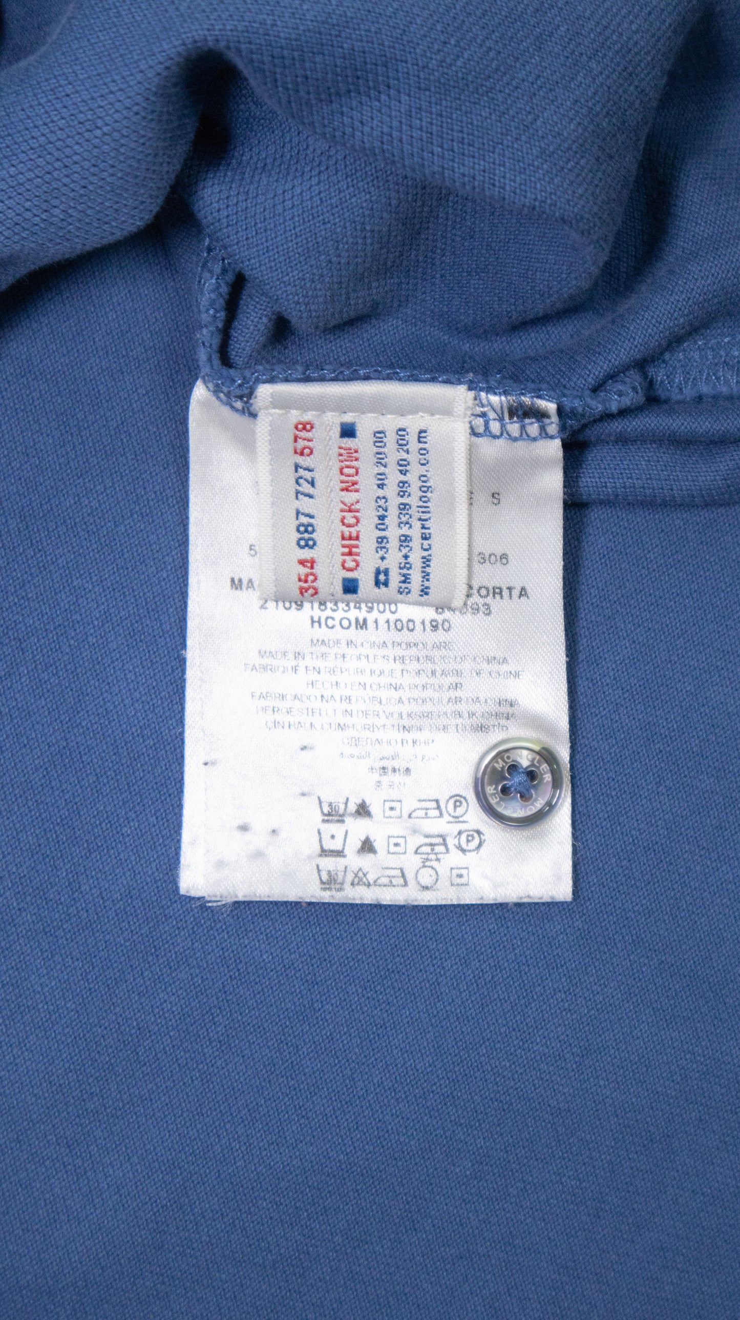 Polo Moncler bleu